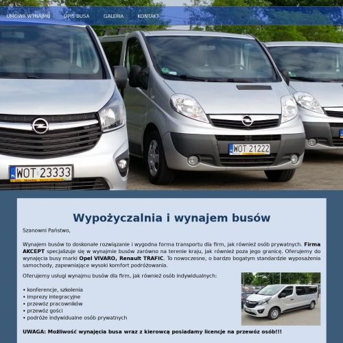 Wypożyczalnia busa z kierowcą - Warszawa