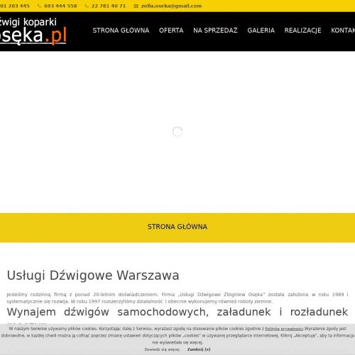 Usługi dźwigowe - Warszawa