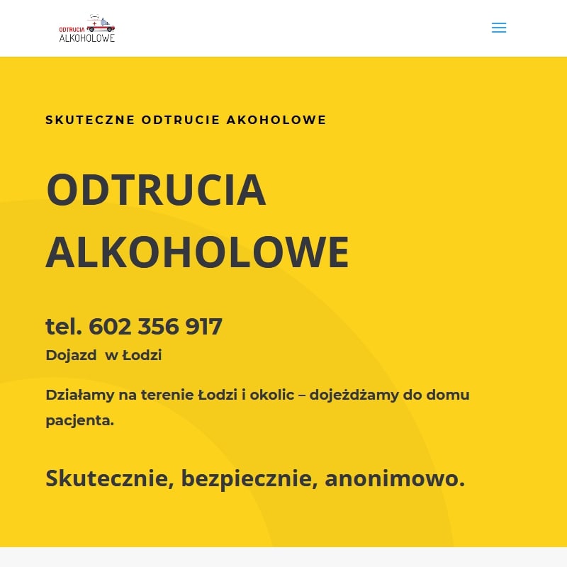 Odtrucia alkoholowe łódź wizyty domowe w Łodzi