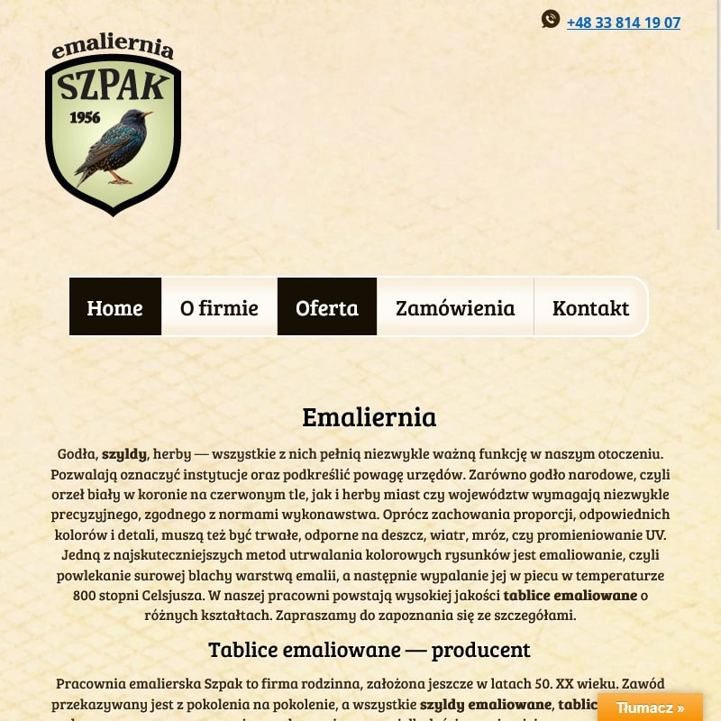 Godło emaliowane