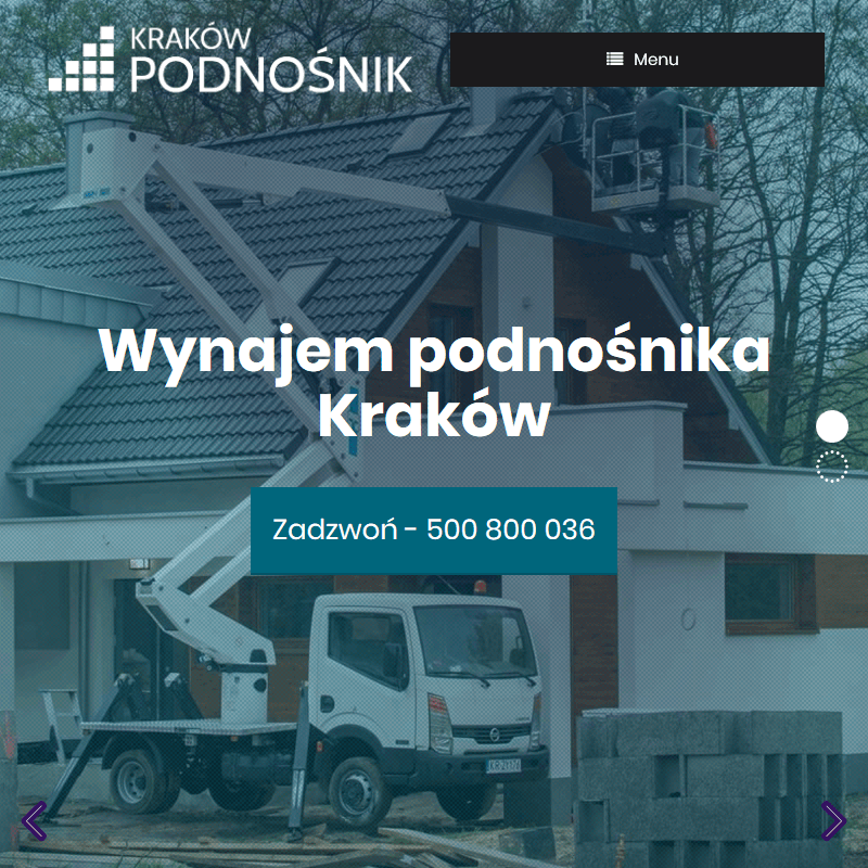 Podnośnik koszowy wynajem - Kraków